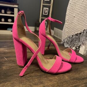 Pink high heels